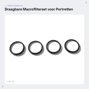 Set di Macrofilter Portatile - Ottimo per Fotografie di Clos-up - Incluso Tasca di Riposo - Ottica in Vetro - Effetto Close-up per Fotografie di Profilo