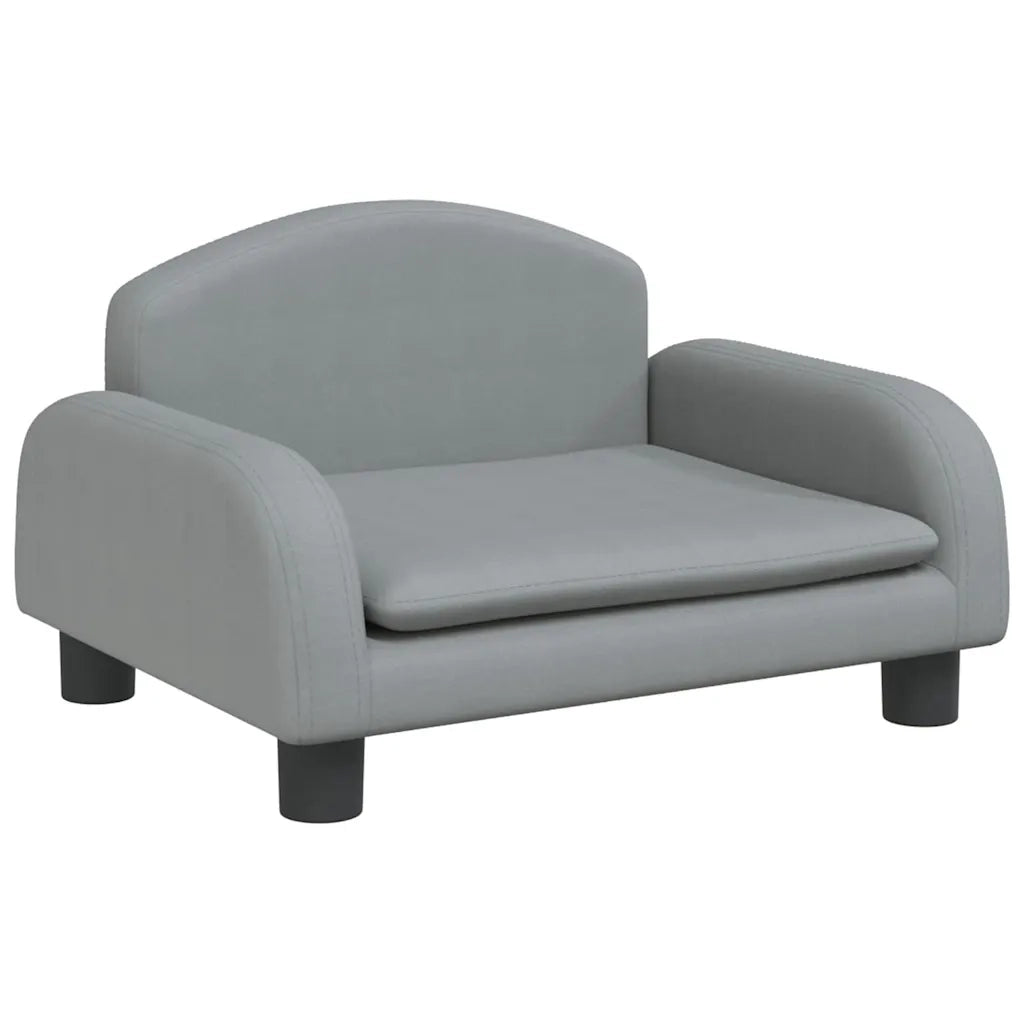 Divano per Bambini-Sofa-Divanetto Grigio Chiaro 50x40x30 cm in Tessuto