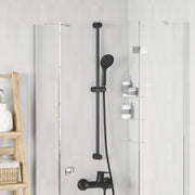 Supporto per Testa di Doccia Nero 101 cm Acciaio Inox