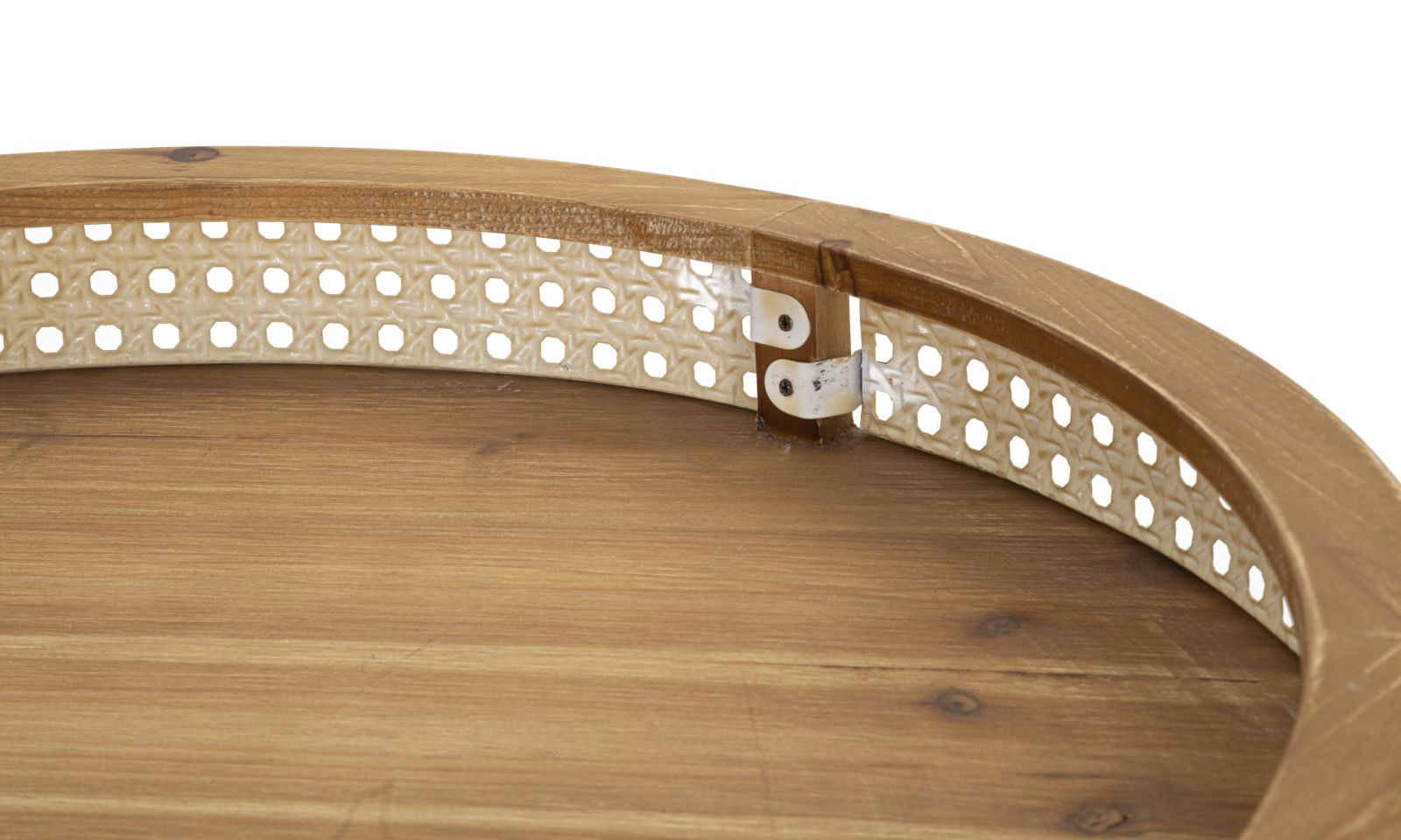 Tavolino Basso Ø60x60,5 cm in Metallo e Legno