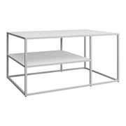 Tavolino da salotto rettangolare Solund 45 x 90 x 60 cm bianco 03_0008513