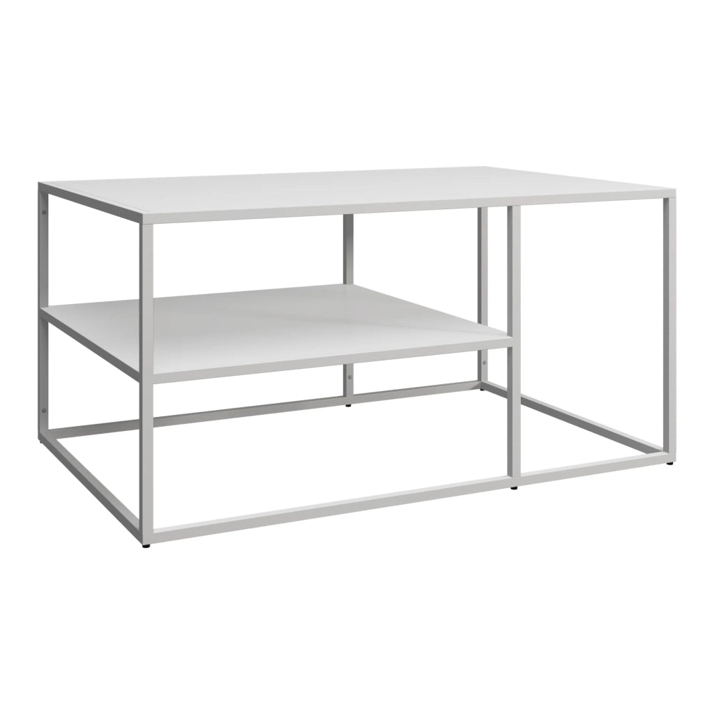 Tavolino da salotto rettangolare Solund 45 x 90 x 60 cm bianco 03_0008513
