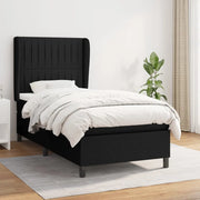 Giroletto a Molle con Materasso Nero 80x200 cm inTessuto