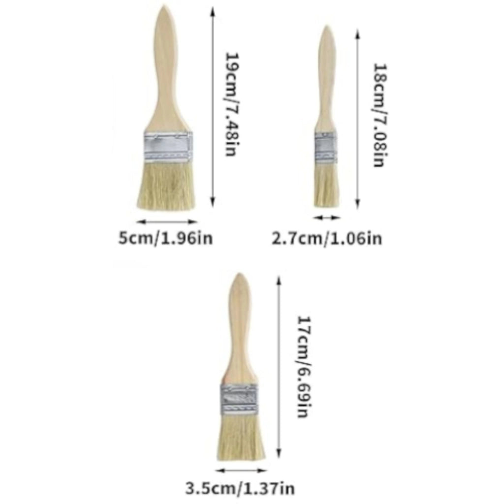 Set 6 Pennelli Pittura e Verniciatura 1" 1,5" 2" Manico Legno 74362+74363