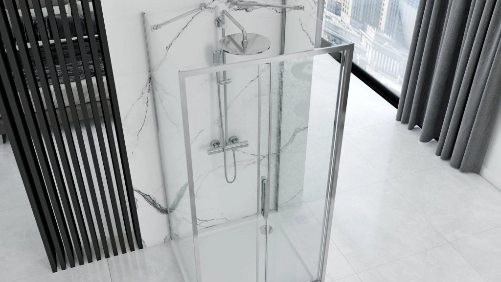 Cabina Doccia A Parete Rea Rapid Slide Chrome 110x90