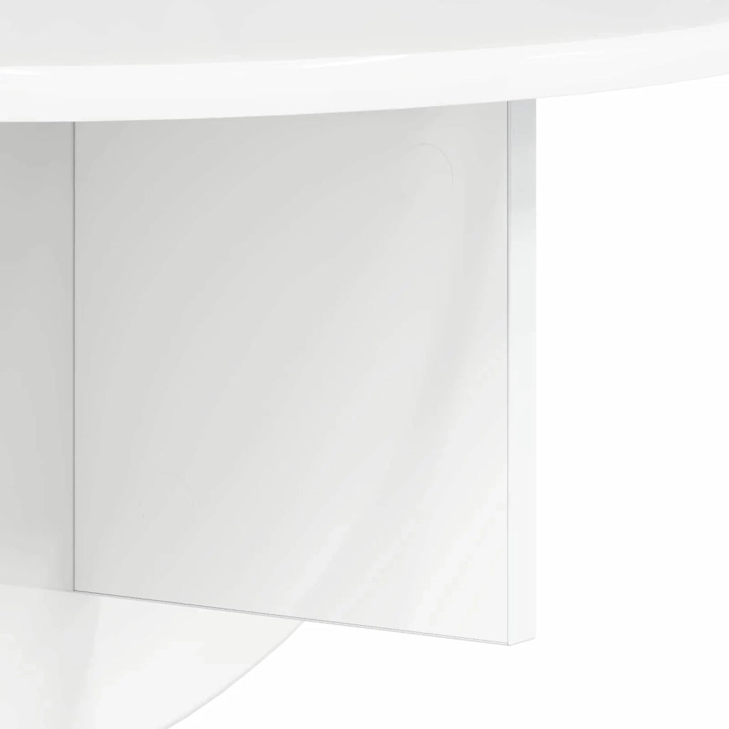 Scaffale da parete 2 pcs Bianco Lucido 48 x 24 x 24 cm 891437