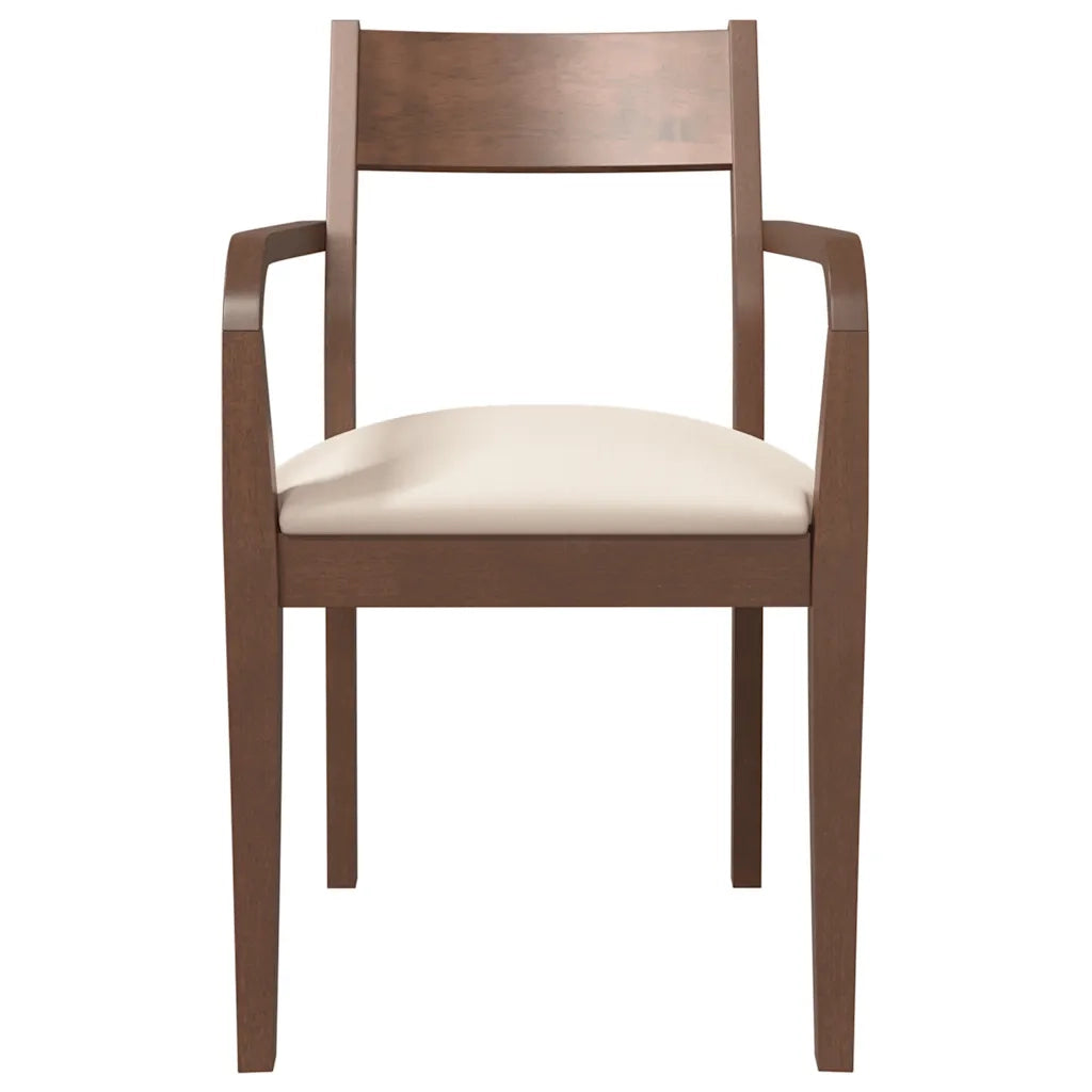 Sedie da Pranzo con Cuscini 2pz Marrone Legno Massello di Hevea