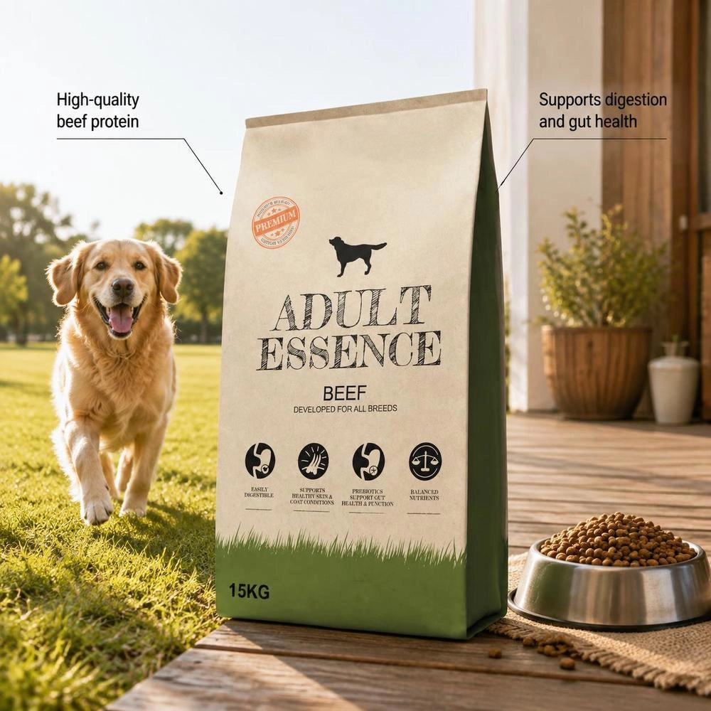 Dry Dog Food Adult Essence Beef 15 Kg