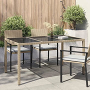 Tavolo da Giardino Beige 150 x 90 x 75 cm polyrattan 362543