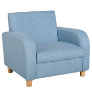 Poltrona per Bambini in Tessuto per Cameretta con Imbottitura, Max. 65 kg, 49x45x44 cm, Blu