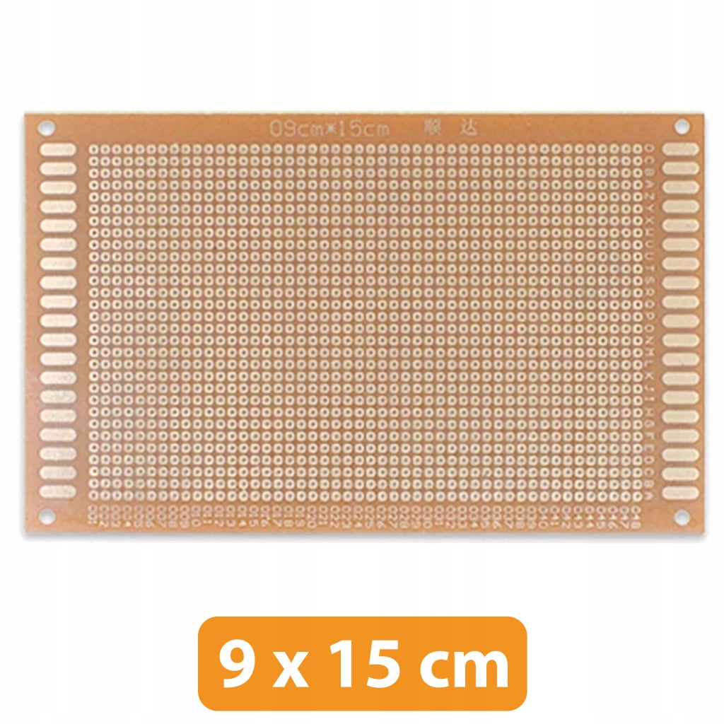 Piastra Prototipo Universale Monofacciale 90x150 mm – Montaggio THT | Fori 2,54 mm | Elettronica Saldatura