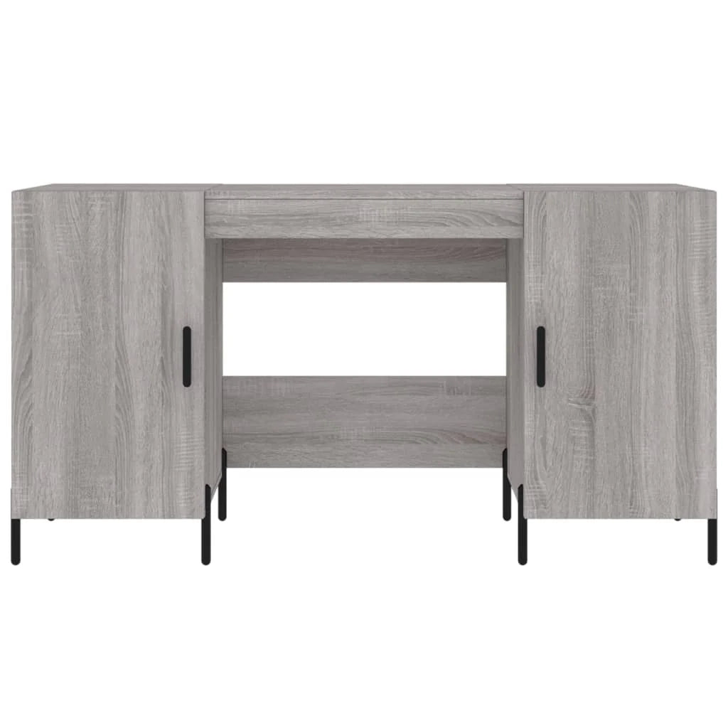 Scrivania Sonoma postazione computer mobile per computer scrivania da studio 140 x 50 x 75 cm legno ingegnerizzato grigio 02_0023956
