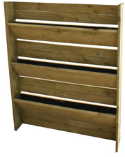 Pannello Orto Verticale 3 Contenitori 80x15x120 cm in Legno di Conifera Taini