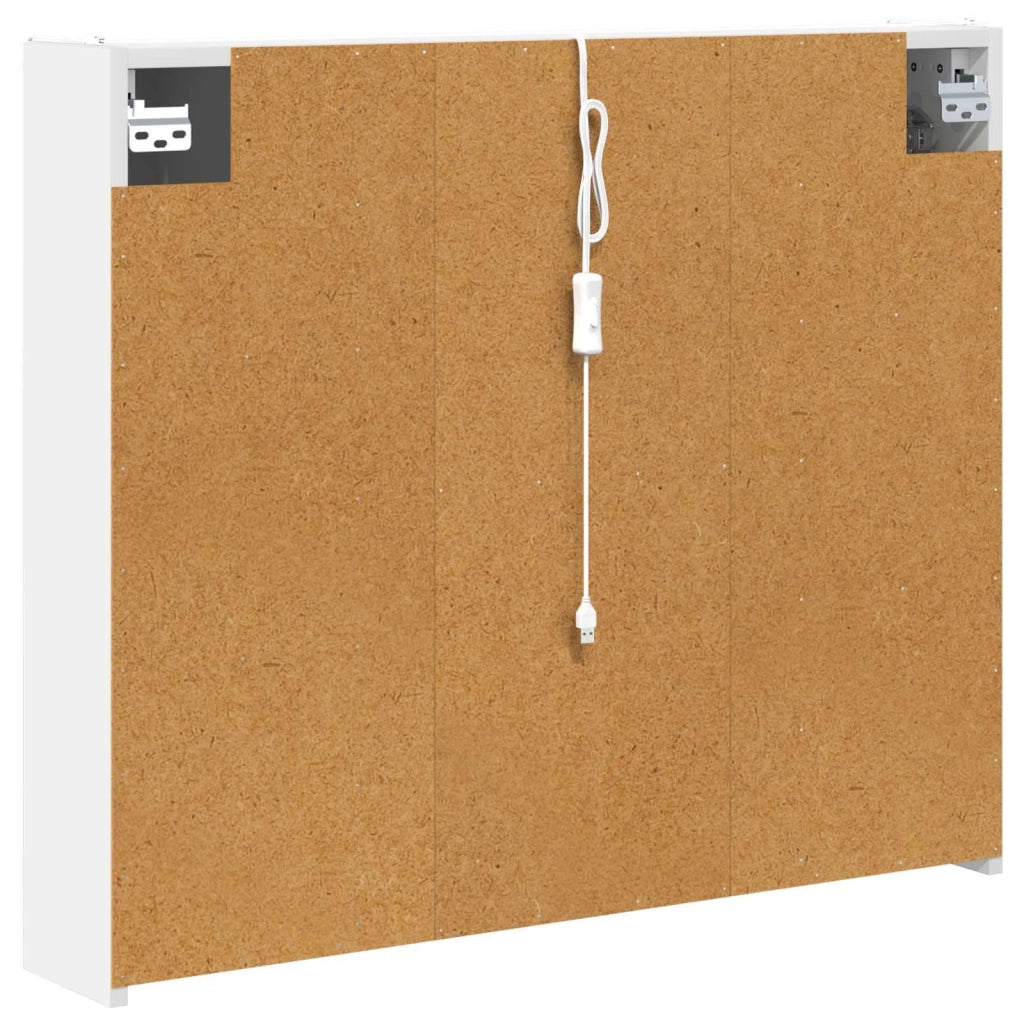 Mobiletto per specchio da bagno Bianco 83,5 x 15,5 x 70 cm 889263