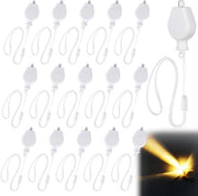16 pezzi di illuminazione a LED in forma di pallone con batterie - ideale per matrimoni, Halloween, Natale - con corda bianca.