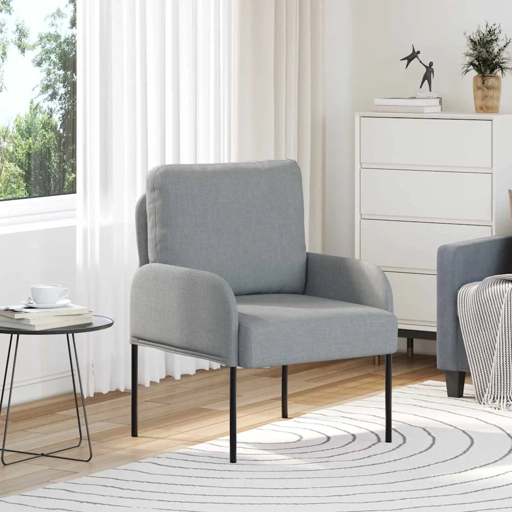 Divani con cuscino 55cm Grigio chiaro Legno compensato