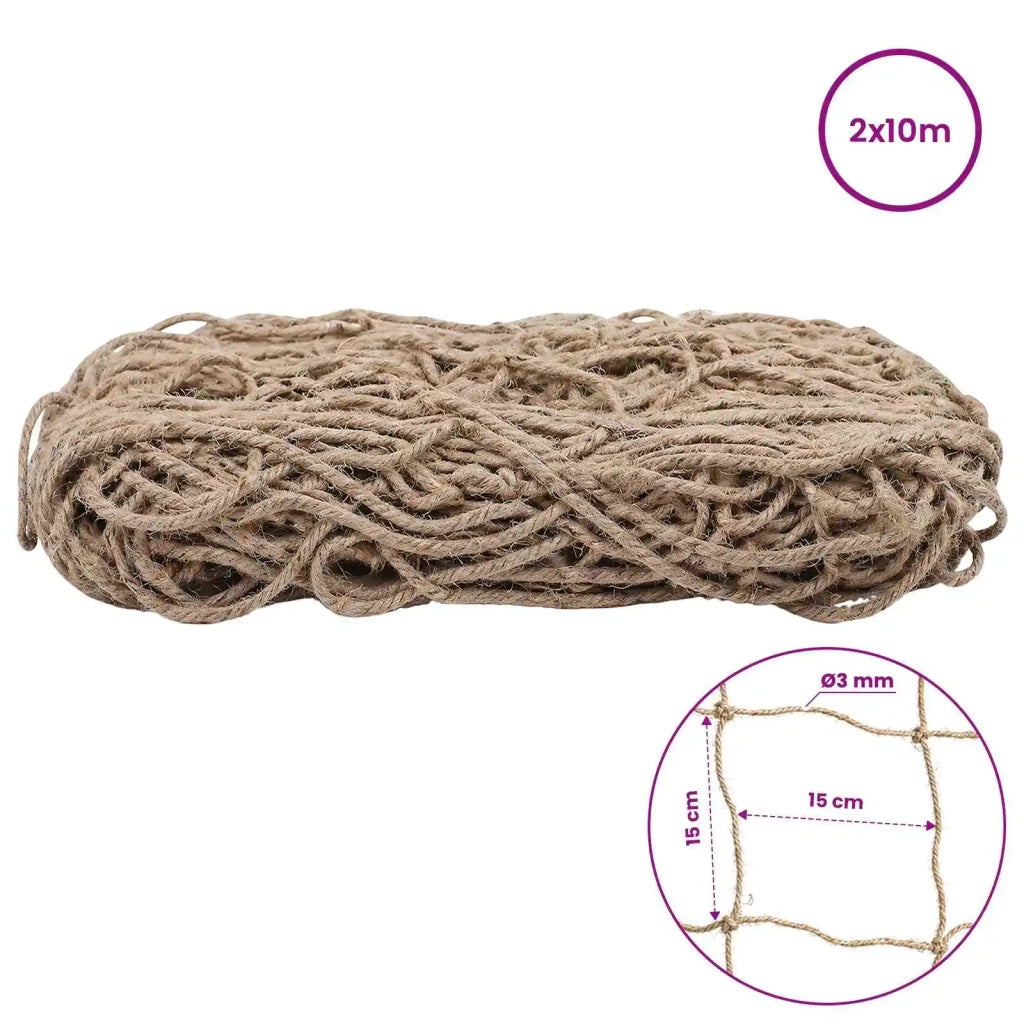 Rete di supporto per piante in juta Naturale 2 x 10 m 42012235