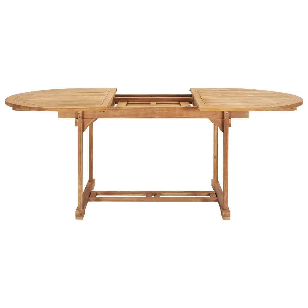 Tavolo da Pranzo Allungabile 150-200x100x75 cm Massello di Teak cod mxl 34196