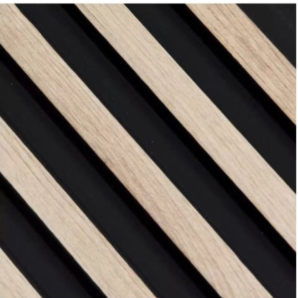 Trade Shop - Pannello Decorativo 3d Doghe Legno E Nero 120x290 Cm Rivestimento Parete -