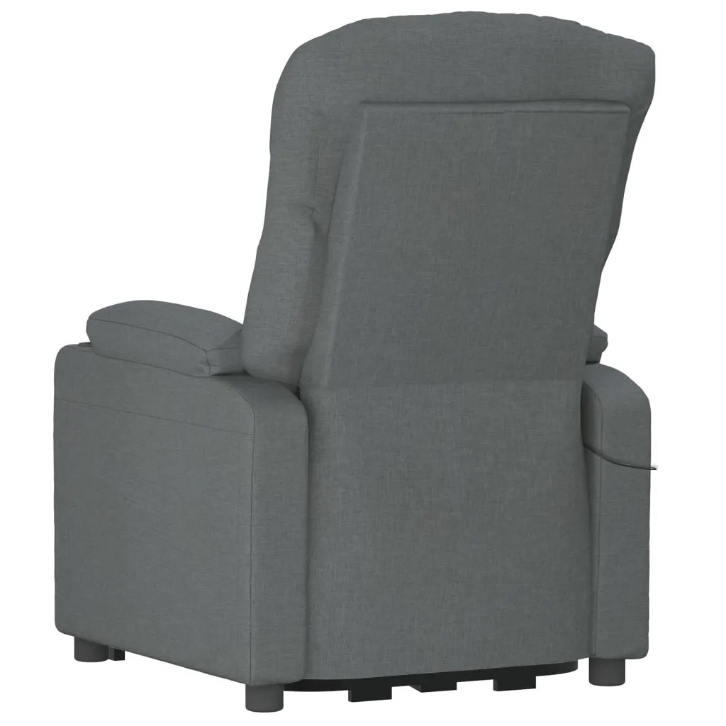 Poltrona Elettrica Reclinabile Grigio Scuro in Tessuto