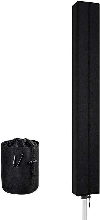 Hoes di Protezione per Asciugatrice a Rotazione con Cerniera, Impermeabile e UV Resistente, con Tasca per Wisk e Stoffa Oxford Robusta per la Protezione delle Asciugatrici (180x15x15cm) Nero