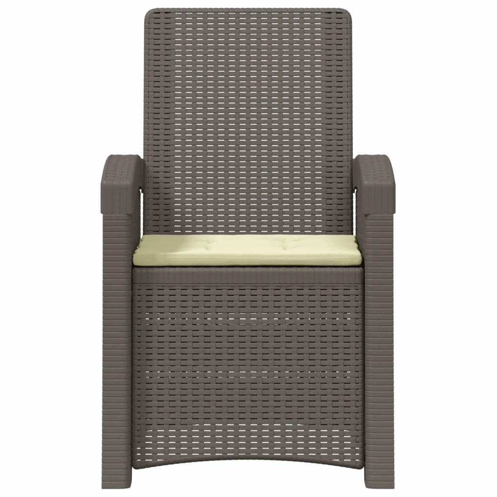 Sedia da giardino reclinabile effetto rattan 2 pcs 8012028