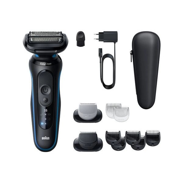 Rasoio barba braun 52 b1650s series 5 easyclean ricaricabile black e b