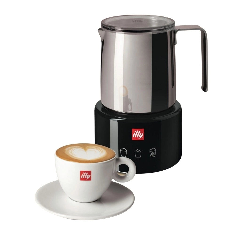 illy Cappuccinatore Montalatte Elettrico Nero Inox