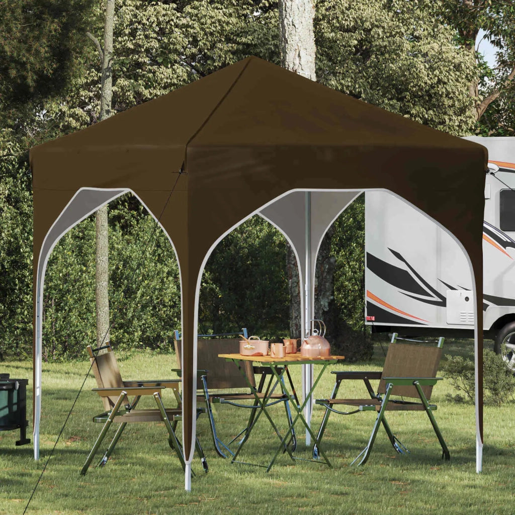 Tenda per feste a pop-up-Gazebo 194 x 194 x 245 cm Tortora