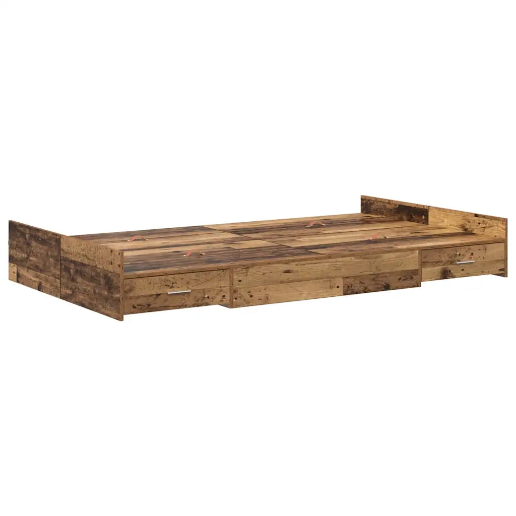 Struttura letto con contenitore Legno vecchio 120 x 200 cm 3335307