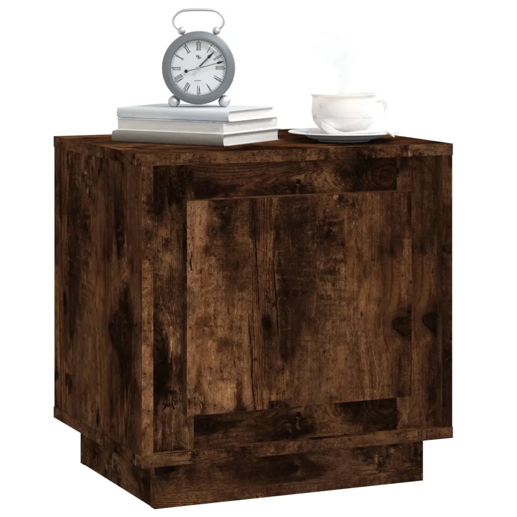 Comodini 2 pz Rovere Fumo 44x35x45 cm in Legno Multistrato 819847