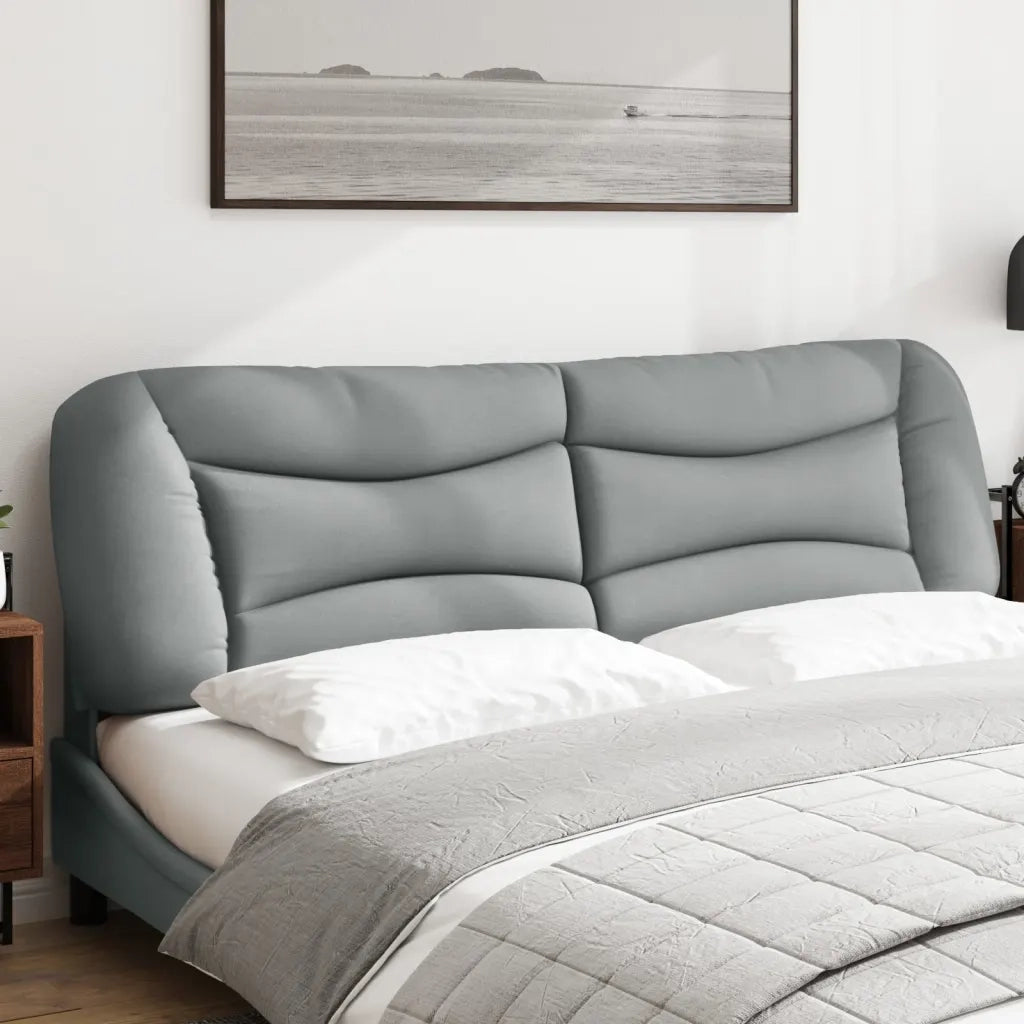 Cuscino Testiera Hvar Grigio Chiaro 183 cm in Tessuto