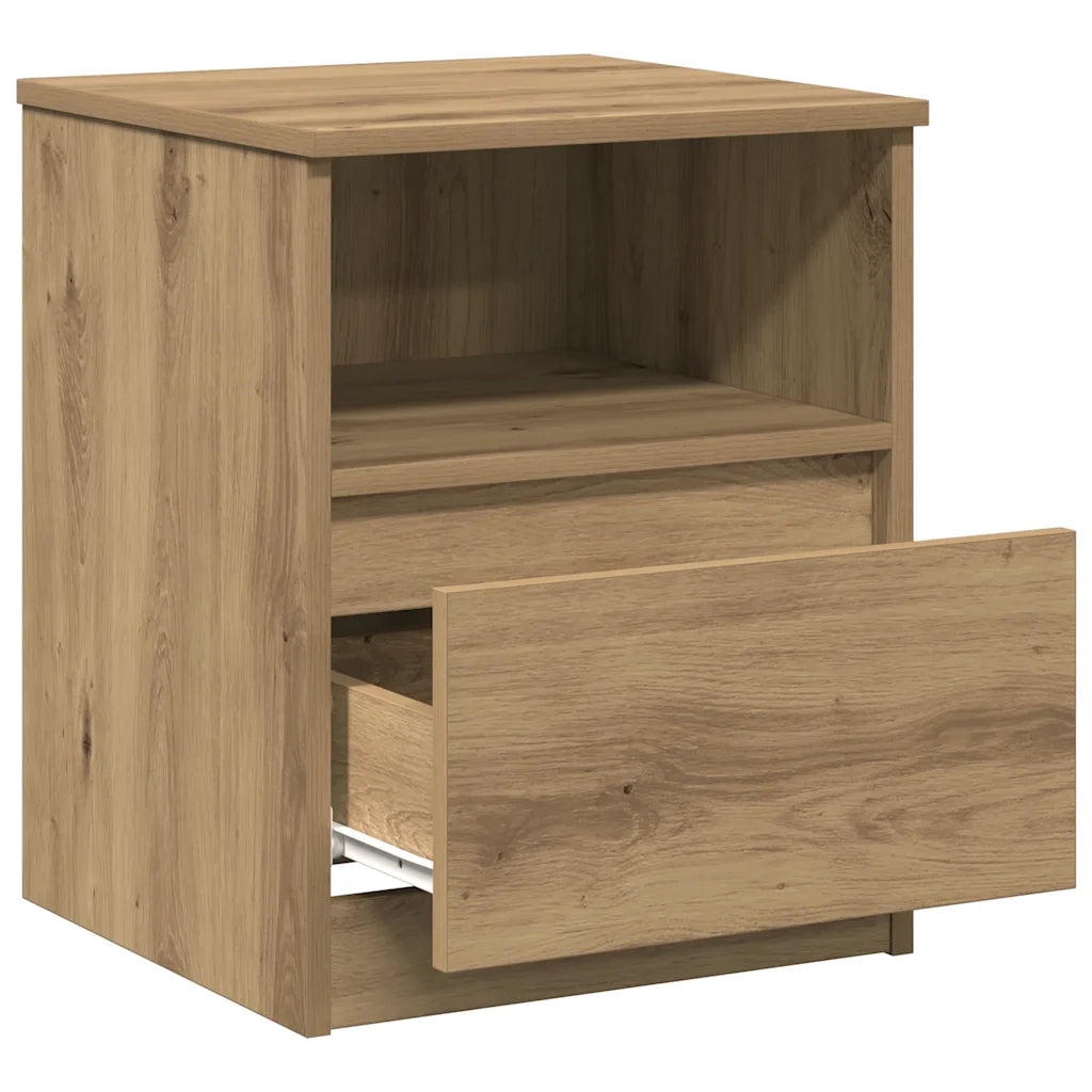 Comodino Rovere Artigianale 40x40x50 cm in Legno Multistrato 856500