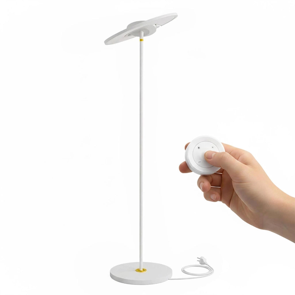 Piantana Bianca LED 48W Dimmerabile CCT RGB Lampada da Terra Orientabile 360 gradi Telecomando Luce Ufficio Salotto 2mt