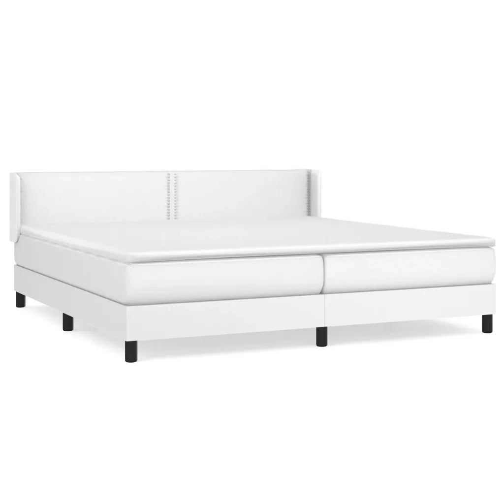 Giroletto a Molle con Materasso Bianco 200x200cm in Similpelle 3130740