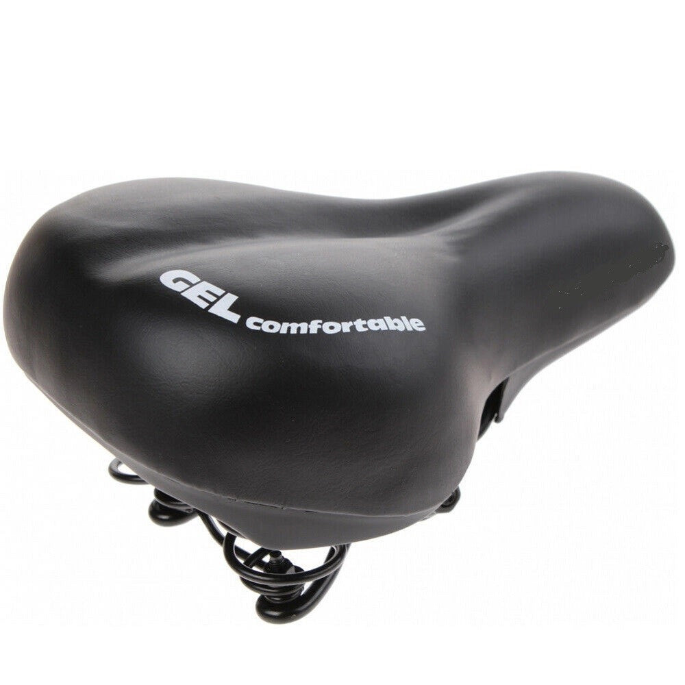 Trade Shop - Sella Bicicletta In Gel Sedile Per Bici Mountain Bike Sellino Universale Nero -