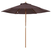 Ombrellone da Giardino Ø2.5 m Palo Ø38 mm in Legno Marrone