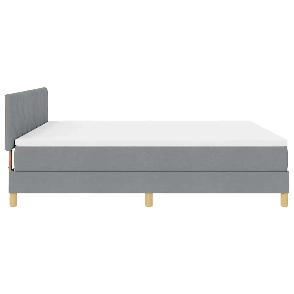 Letto a molle con materasso Grigio chiaro 180 x 200 cm Tessuto 3339014