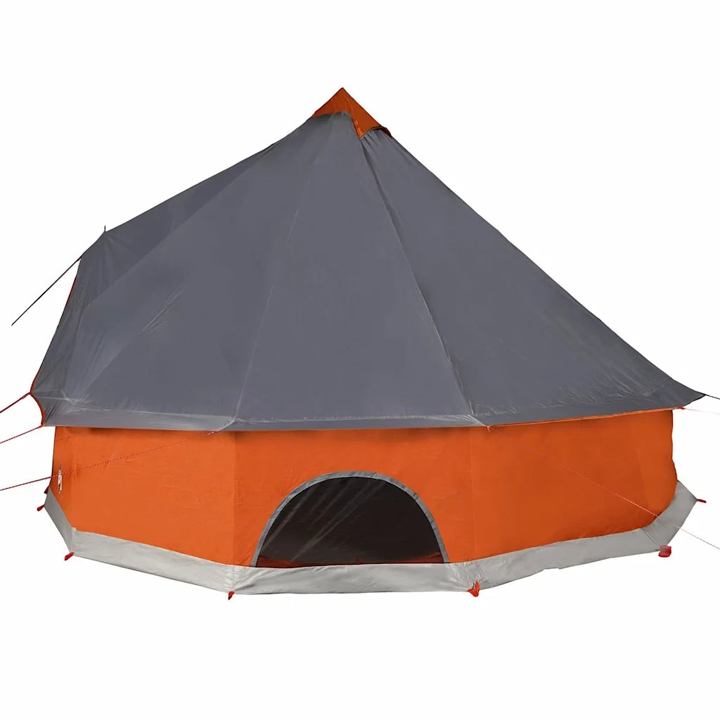 Tenda Familiare Tipi 10 Persone Grigia e Arancione Impermeabile 94596