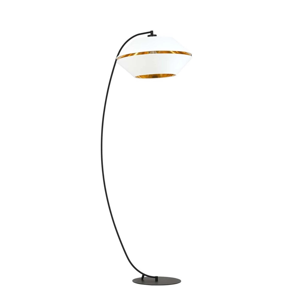 Piantana Moderno Bellerofonte Acciaio Nero Bianco 1 Luce E27 Ip20