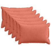 Federa 6 pz HOUTEN Rosso Arancio 50 x 80 cm corduroy 920118