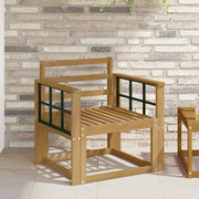 Set di divani da esterno Legno di Acacia Massello Bianco 3438983