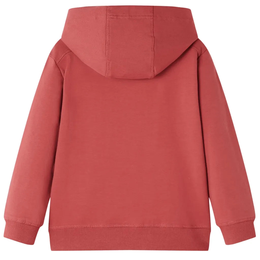 Felpa con Cappuccio per Bambini Rosso Bruciato 104 13010