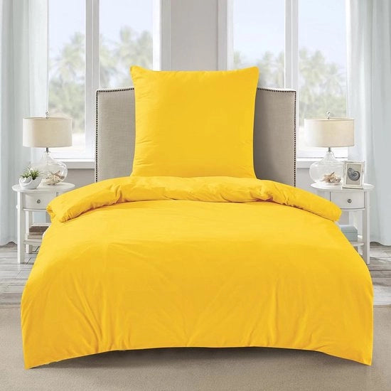 Set di coperte in microvezelfleece invernale 135x200 cm 2 pezzi Set di coperte soffici 2 pezzi Coperte calde 2 pezzi, set di coperte 135x200 cm con cuscino 80x80 cm, giallo felpe.