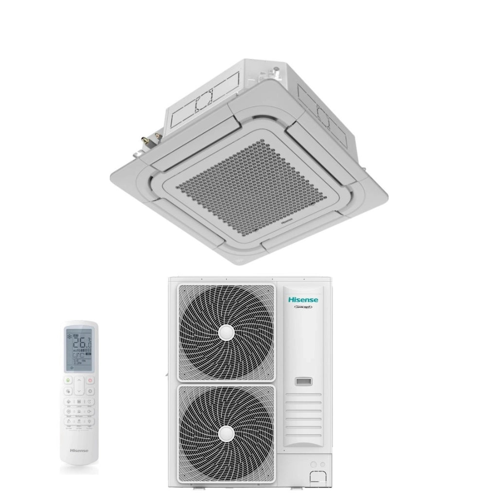 Condizionatore a Cassetta Hisense 60000 Btu AUC175UR4RKC8 R-32 Wi-Fi Optional Trifase con Pannello e Telecomando