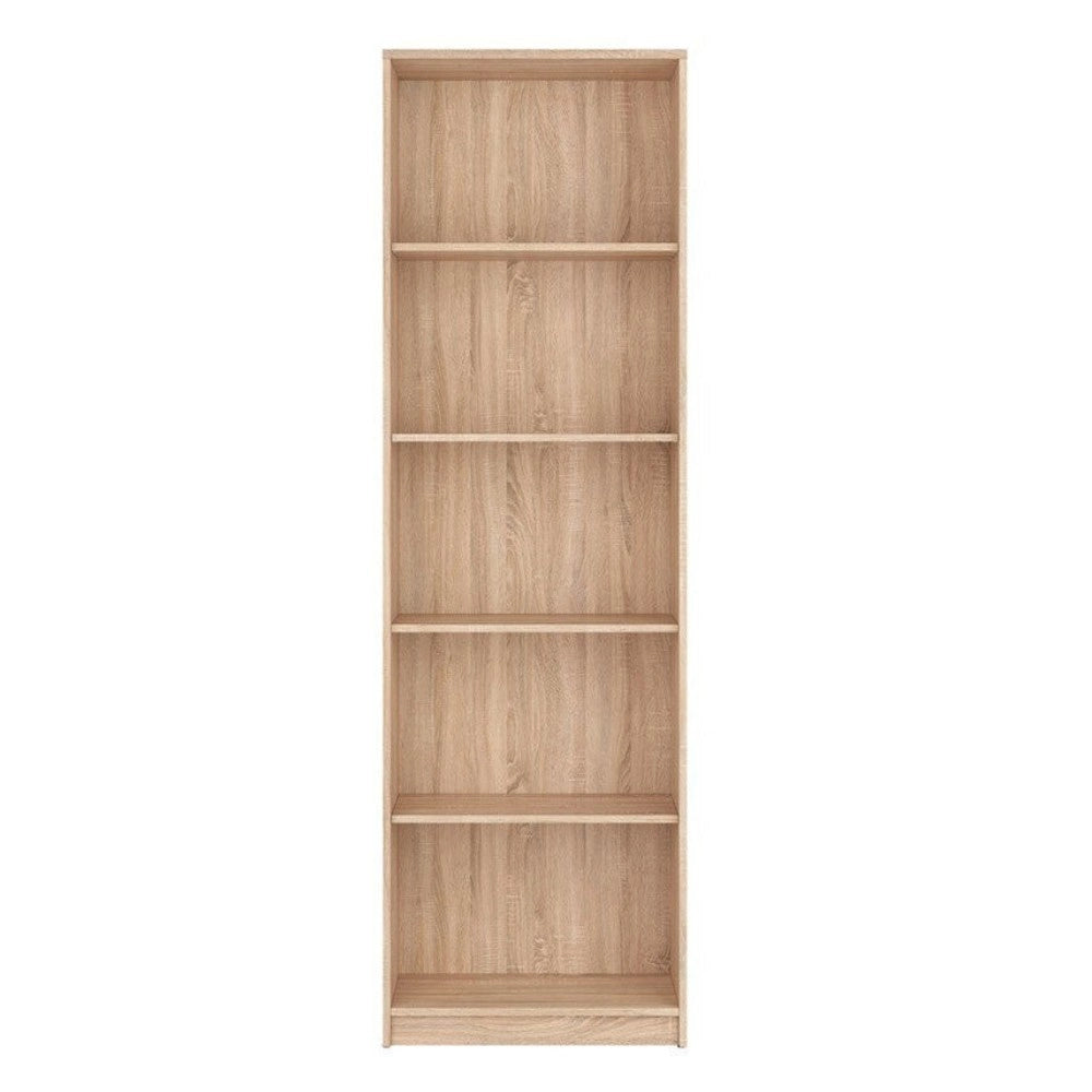 Libreria rovere 197x60x34 cm con 5 nicchie