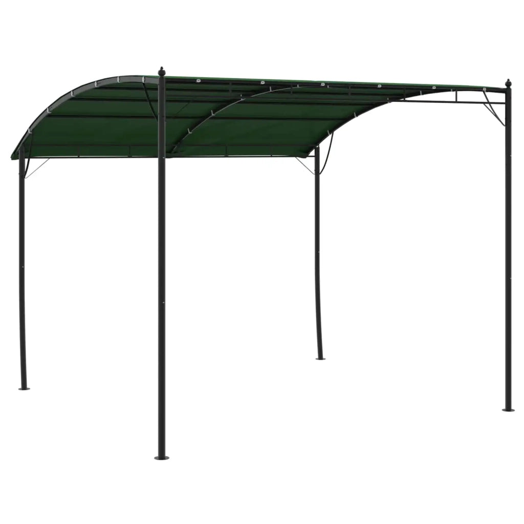 Gazebo 3 x 3 x 2,55 m Verde Tessuto e Alluminio 180 gsm