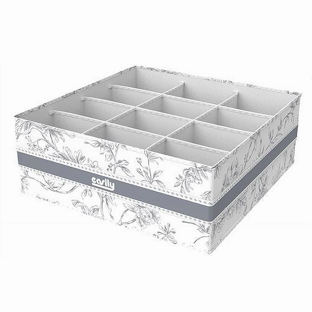 Trade Shop - Organizer Per Armadio 12 Scomparti Scatola Salvaspazio 32x32x12cm Fantasia 87331 -