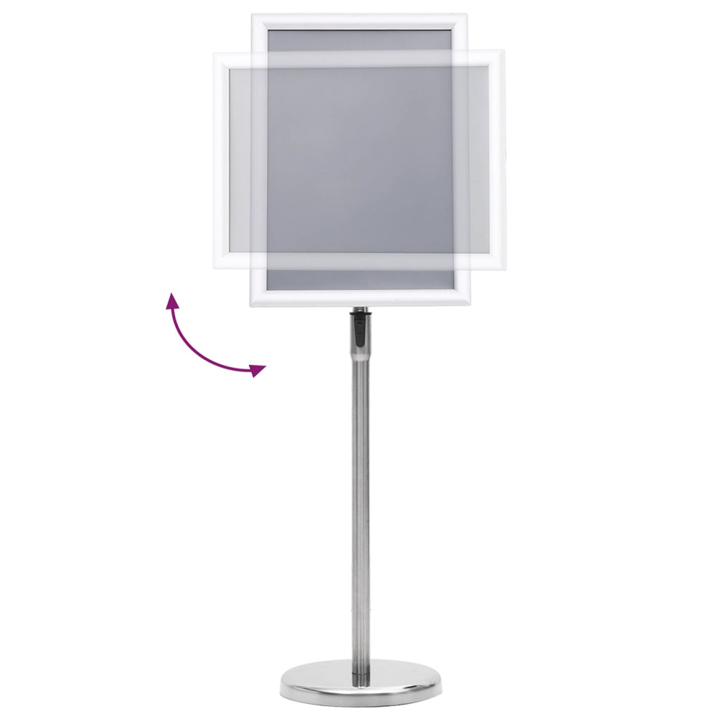 A3 Supporti Pedestal per Poster 2 pz Lega di Alluminio Argento