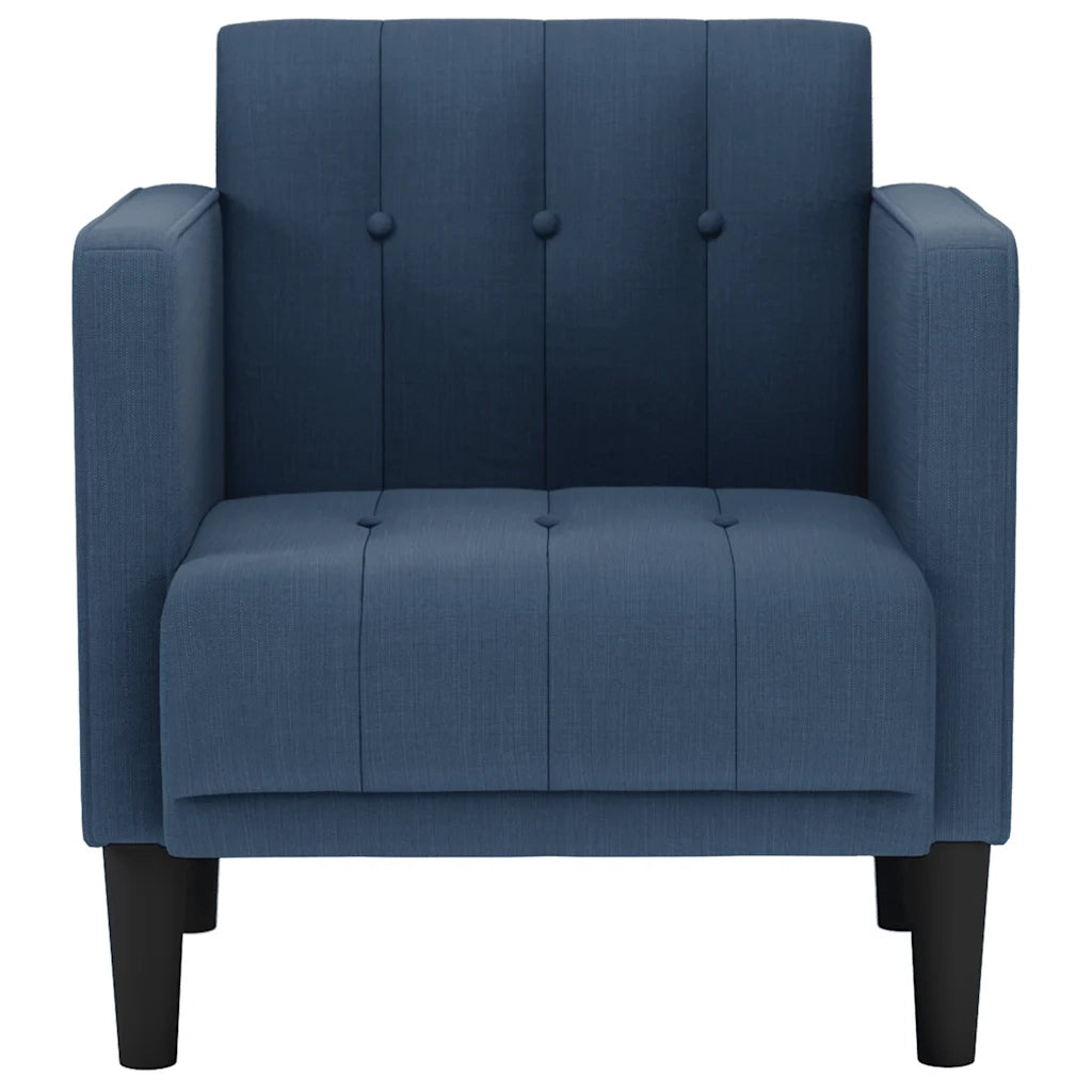 Divano Sedia con Braccioli Blu 53 cm in Tessuto